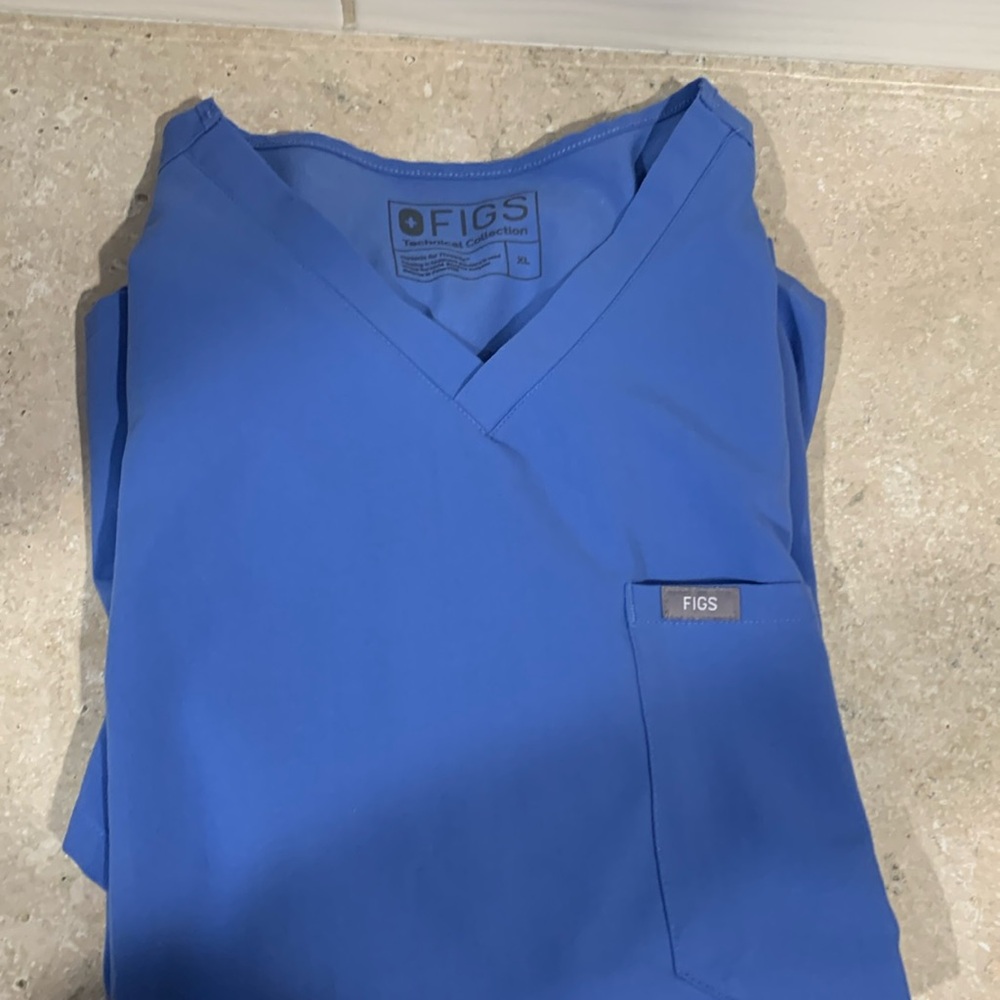 Figs Scrub Top Catrina One Pocket Shirt Women’s XL Ceil Blue FW1000